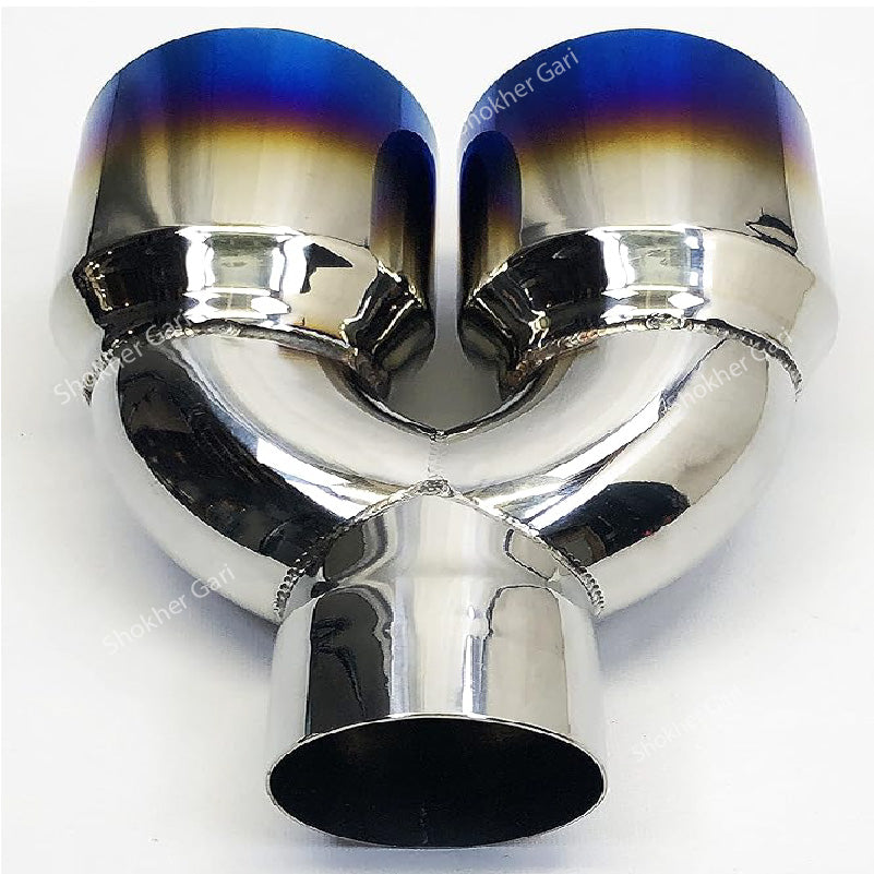 Exhaust Muffler Cap Stainless Steel 2 hole-2 (B1991Band) image 2