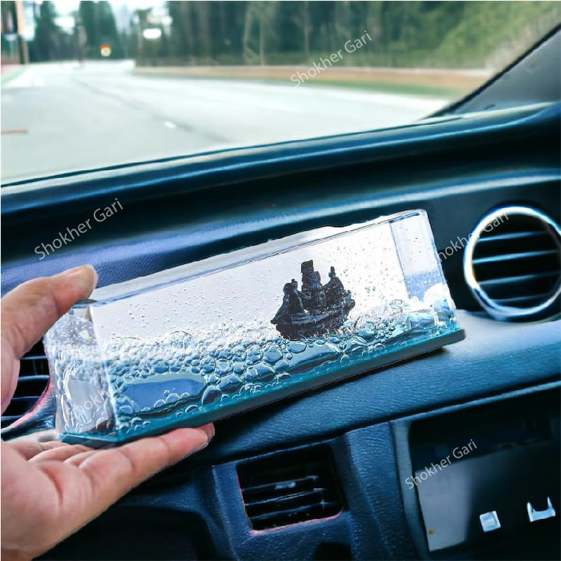 Green Wave Pirate Ship Car Dashboard showpiece image 6