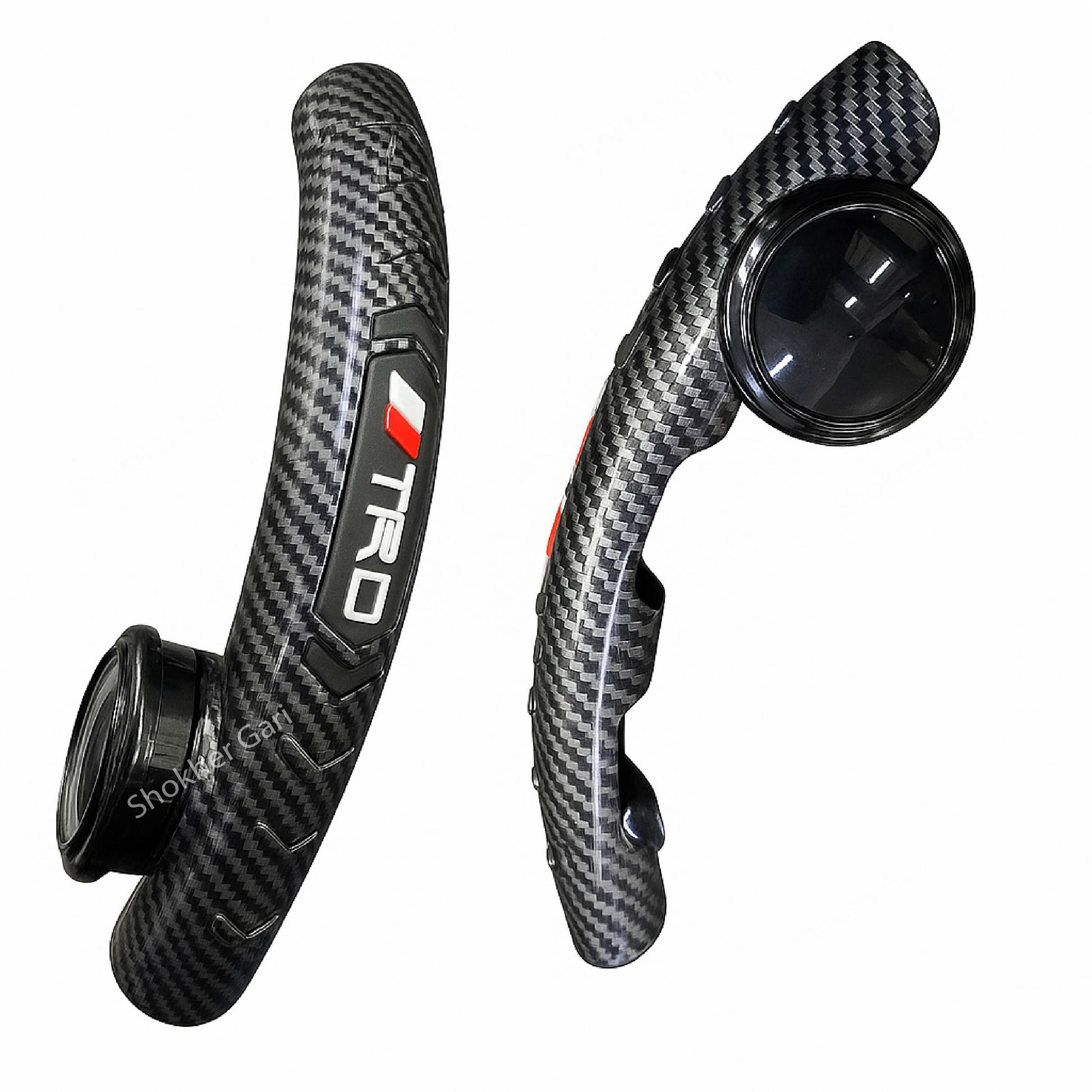 TRD Carbon Steering Wheel Cover 2 parts with Laddu image 1