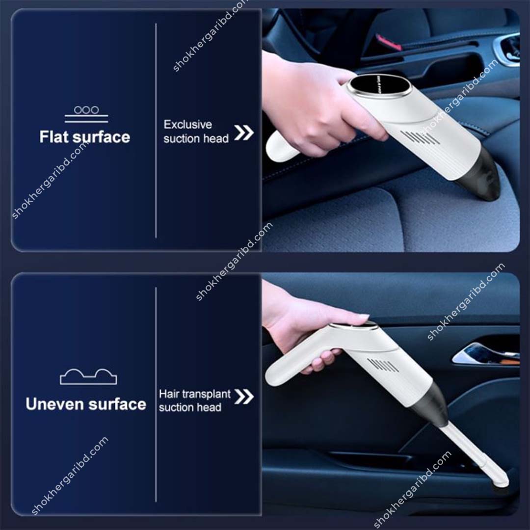 Hoco ZP6 Foldable portable car vacuum cleaner  55W power, 4000mAh battery, with lighting function image 2