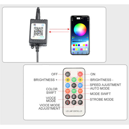 RGB Flowing Styling Car Hood Light LED Strip light - Remote And App Controlled image 7