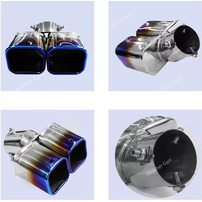 Exhaust Muffler Cap Stainless Steel 2 hole-3 (204CH) image 1