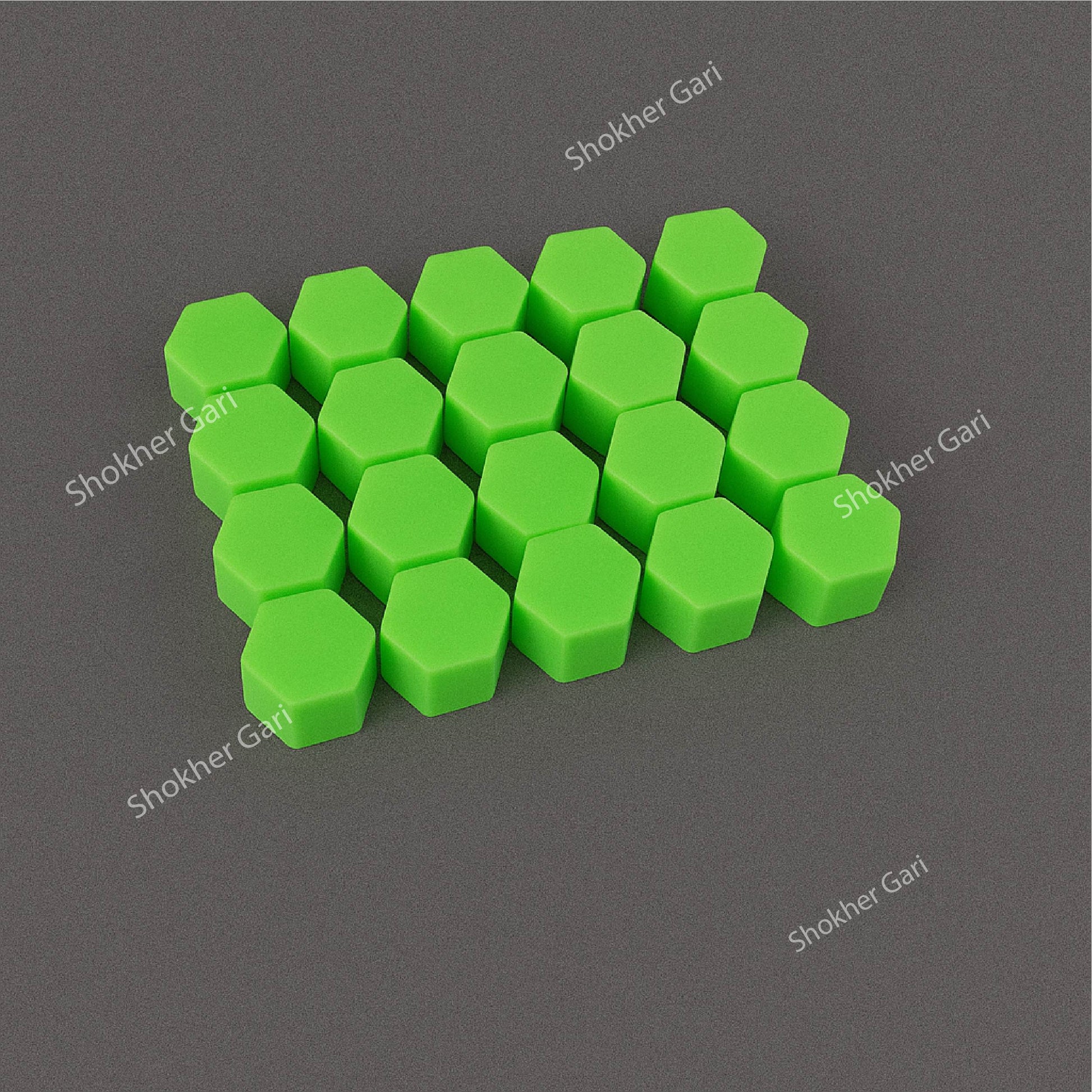 20pcs Car Wheel  Nuts Bolts Screw Cover - Green image