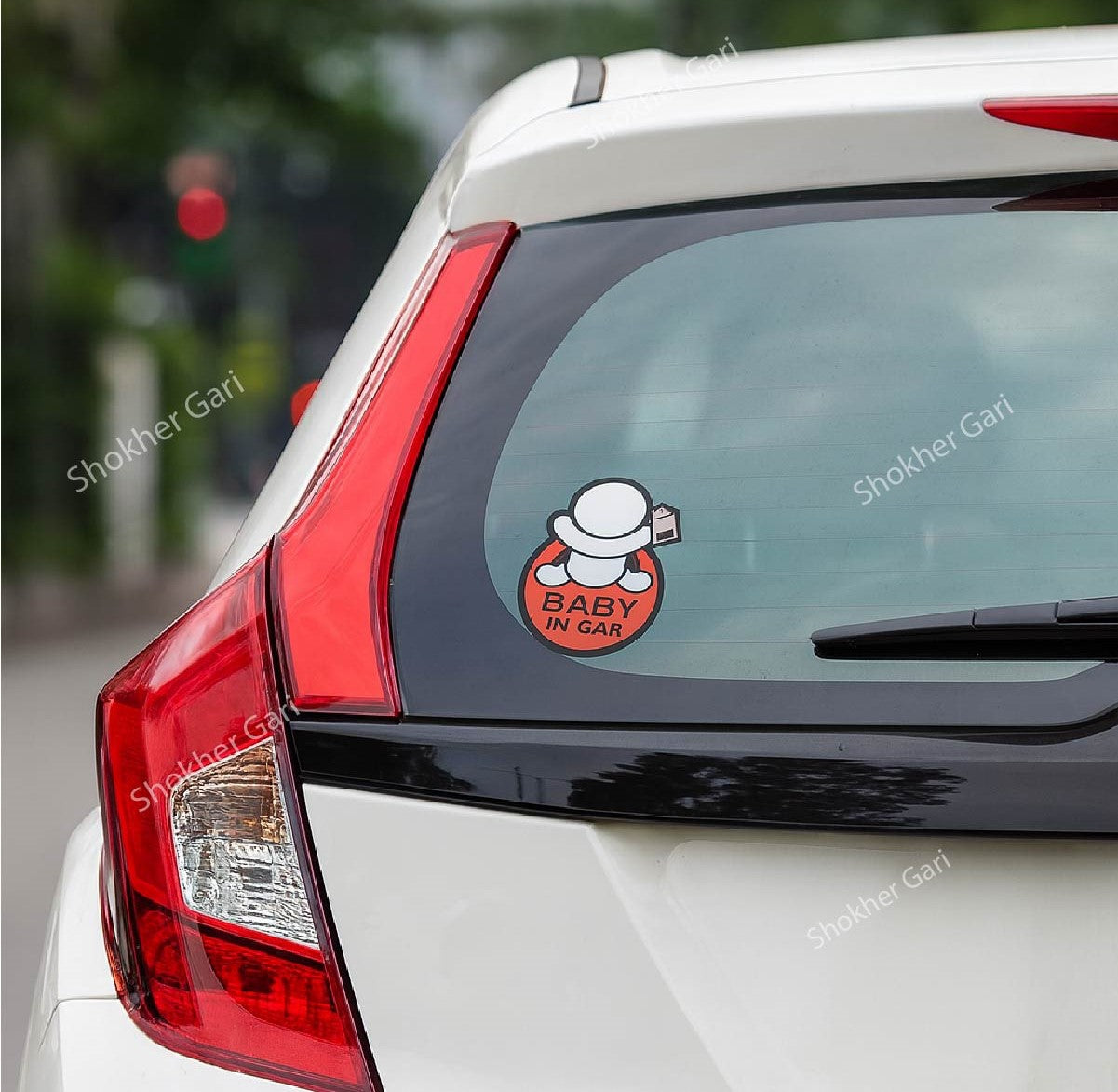 Car Reflective Car Sticker Baby in car Cartoon image 6