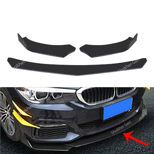 Universal Front Bumper Lip Splitter Spoiler 3pieces set image 0