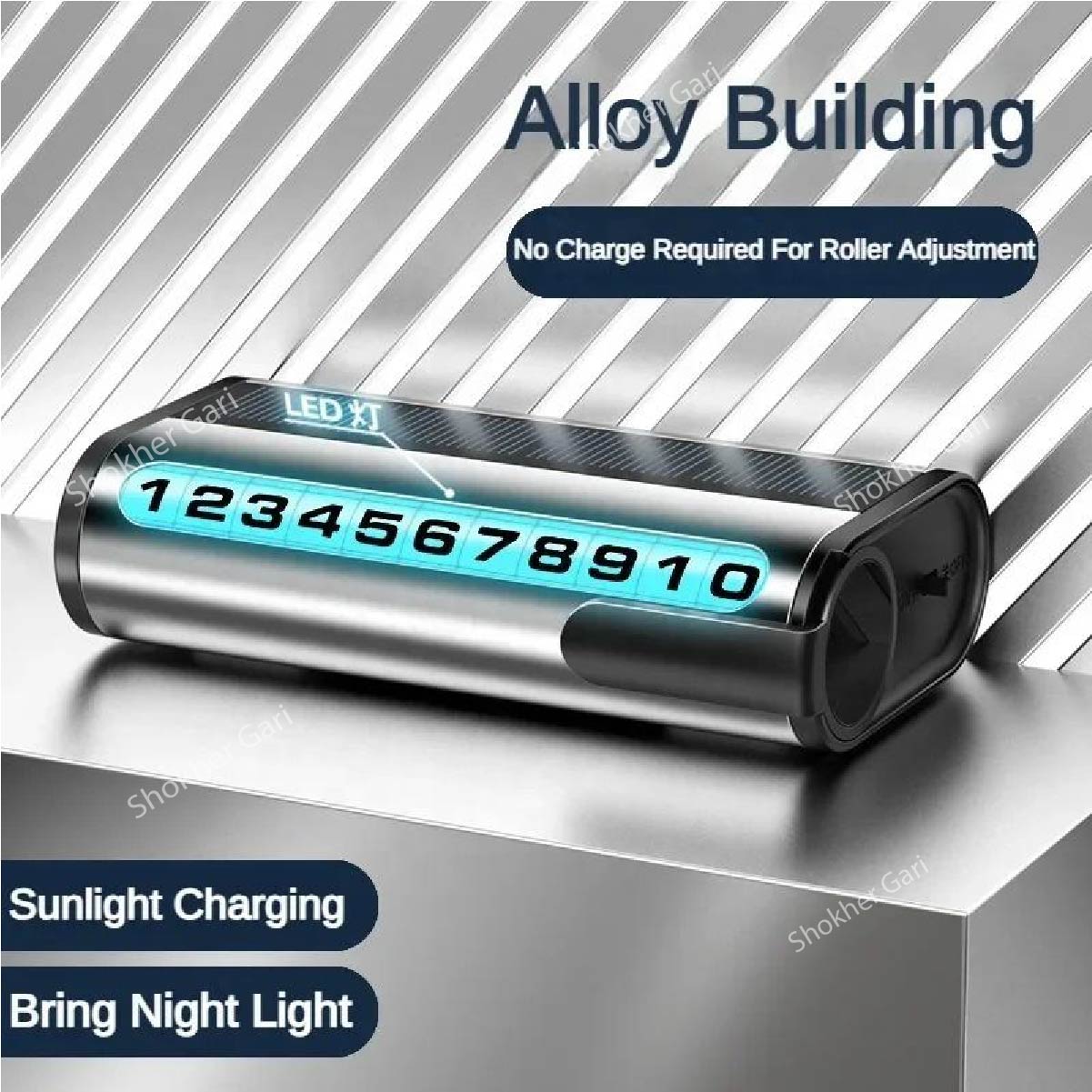 1pcs Solar Powered LED Mobile Temporary Number image 6