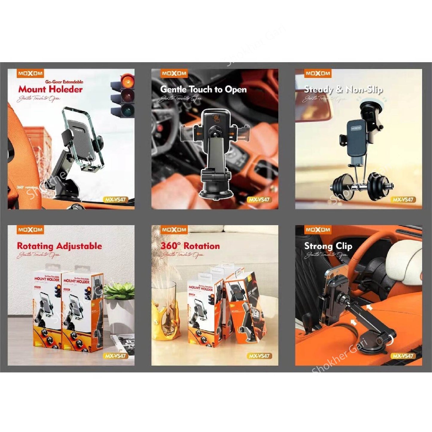 MOXOM MX-VS47 Dash &amp; Windshield Mobile Phone  holder image 2