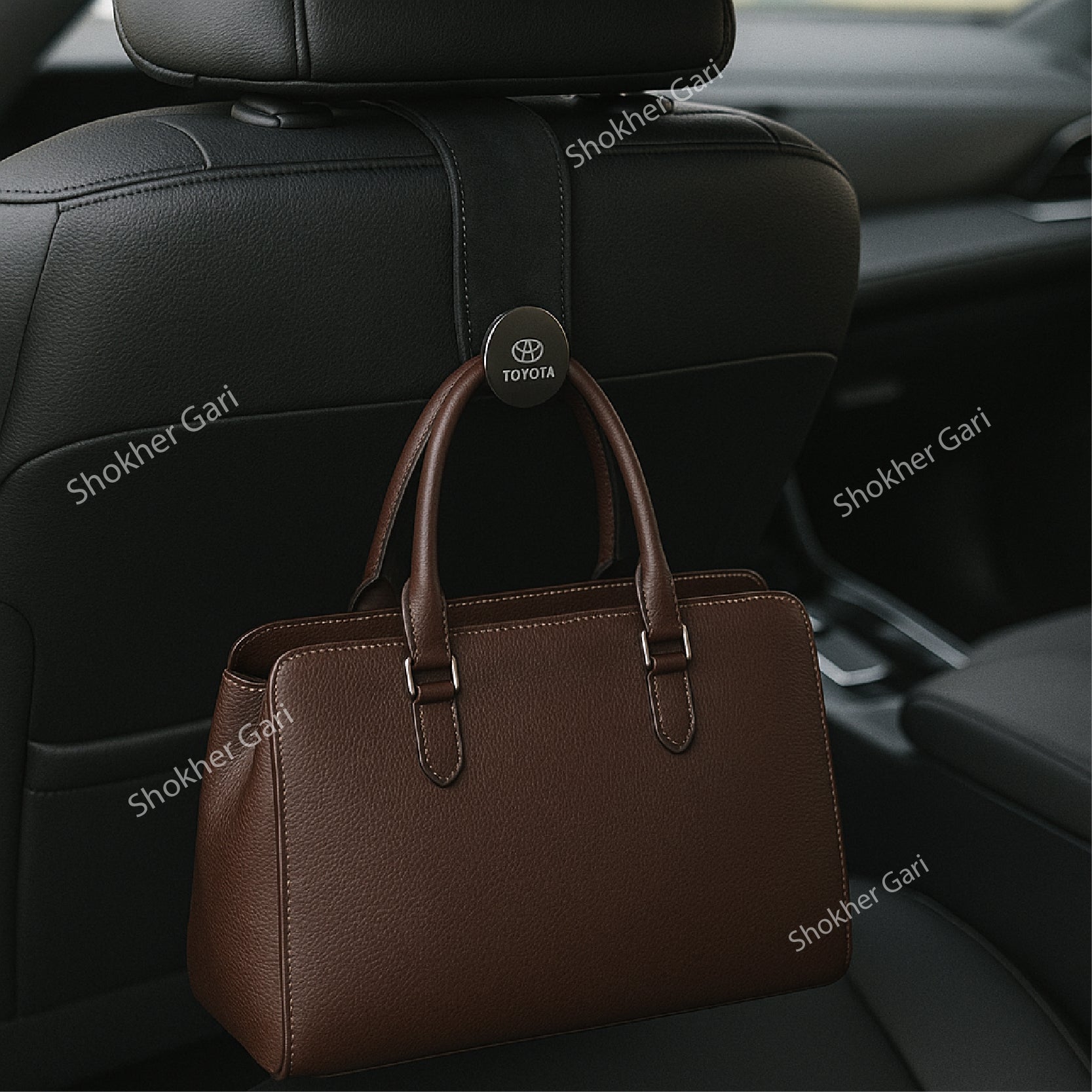 1Pcs Suede Hook Car Seat Headrest image 1