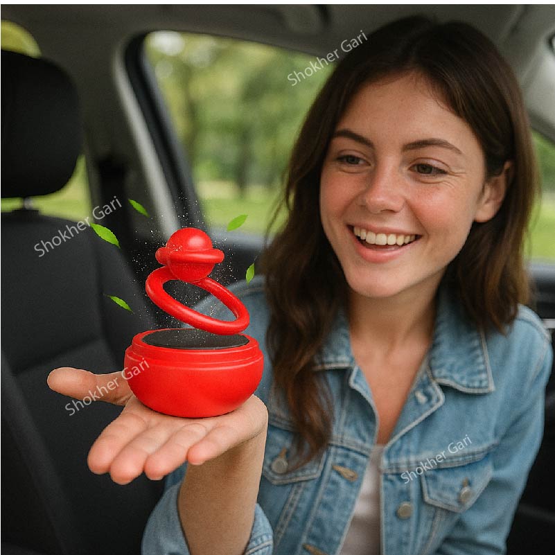 Red Solar Perfume Double Ring With Ball image 2