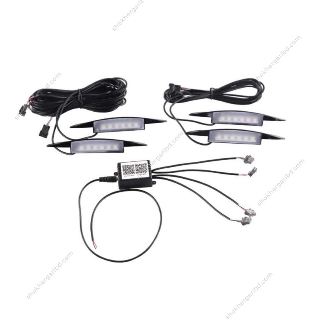 Tire Atmosphere Lamps LED Decoration Lights APP control Car Wheel Eyebrow Lamp Car Fancy Lights (Multicolor) image 1