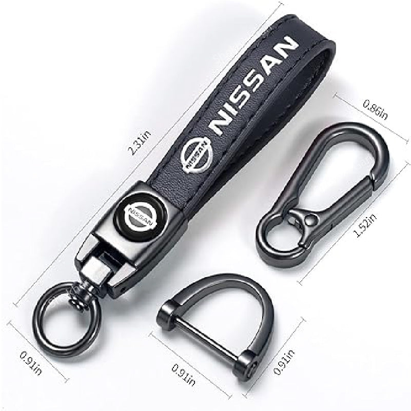 Luxury PU Leather Car Keyring - Nissan image