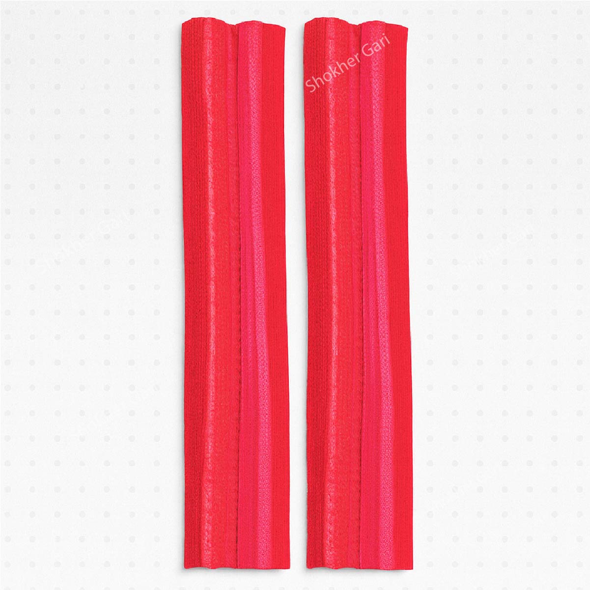 Car Long Door Guard Buffer Protector 25cm 4pcs - Red image