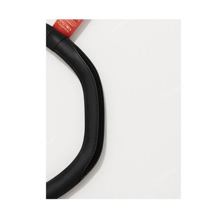 D Shape Artificial Leather Steering Wheel Cover image 2