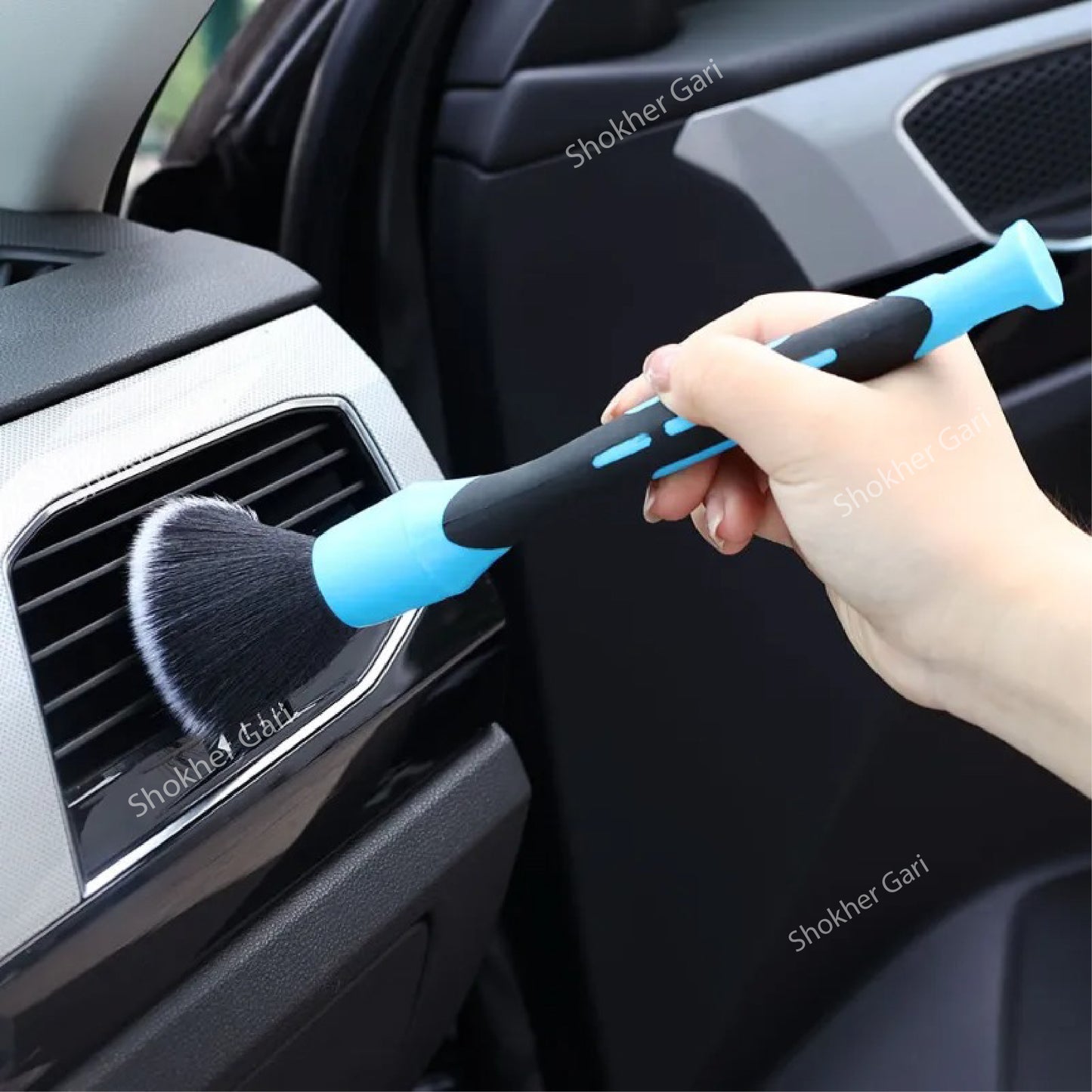 1pcs Blue Soft Car Cleaning Brush image 0