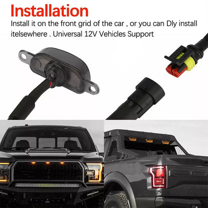 4pcs LED Front Grill Running Lights For Car Style image 1