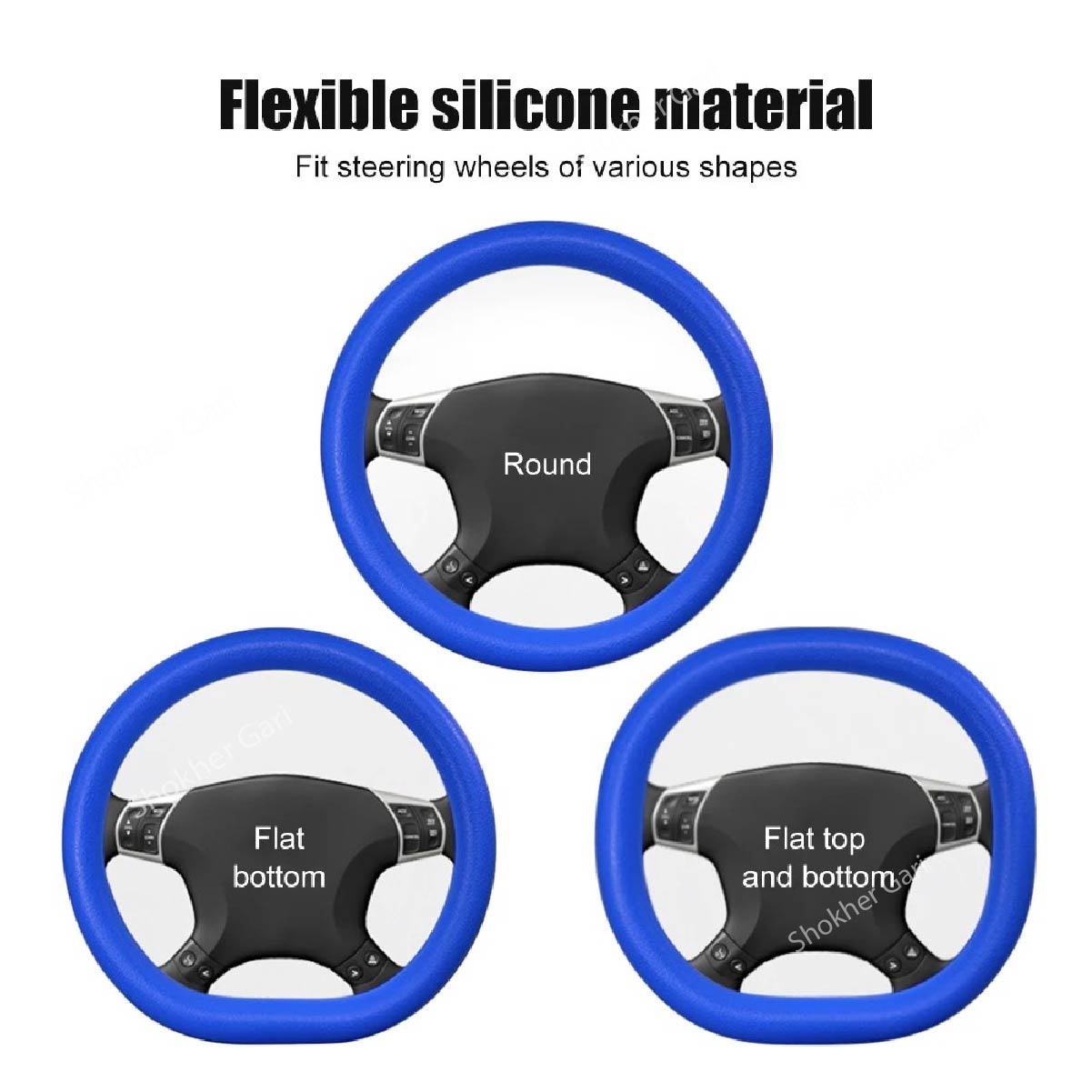 Extra Slim Universal Car Silicone Steering Wheel Cover image 4