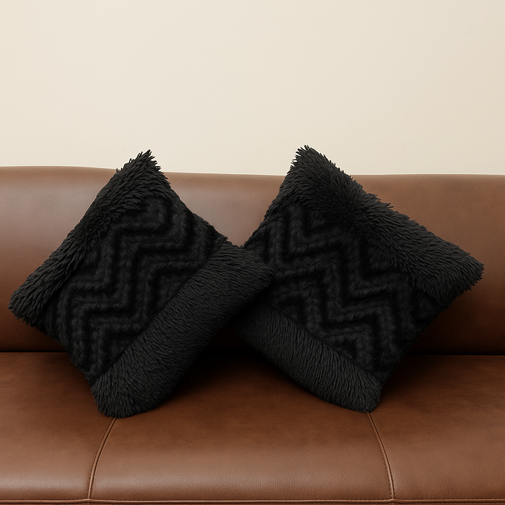 Car Cushion pillow - Pressure-Relief Car Cushion 2 pieces Set 18*18 INCHES - Black image