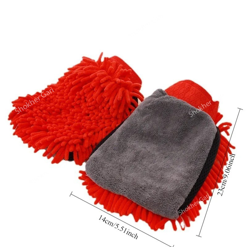 1pcs Car Double-faced Washing Gloves Mitts image 8