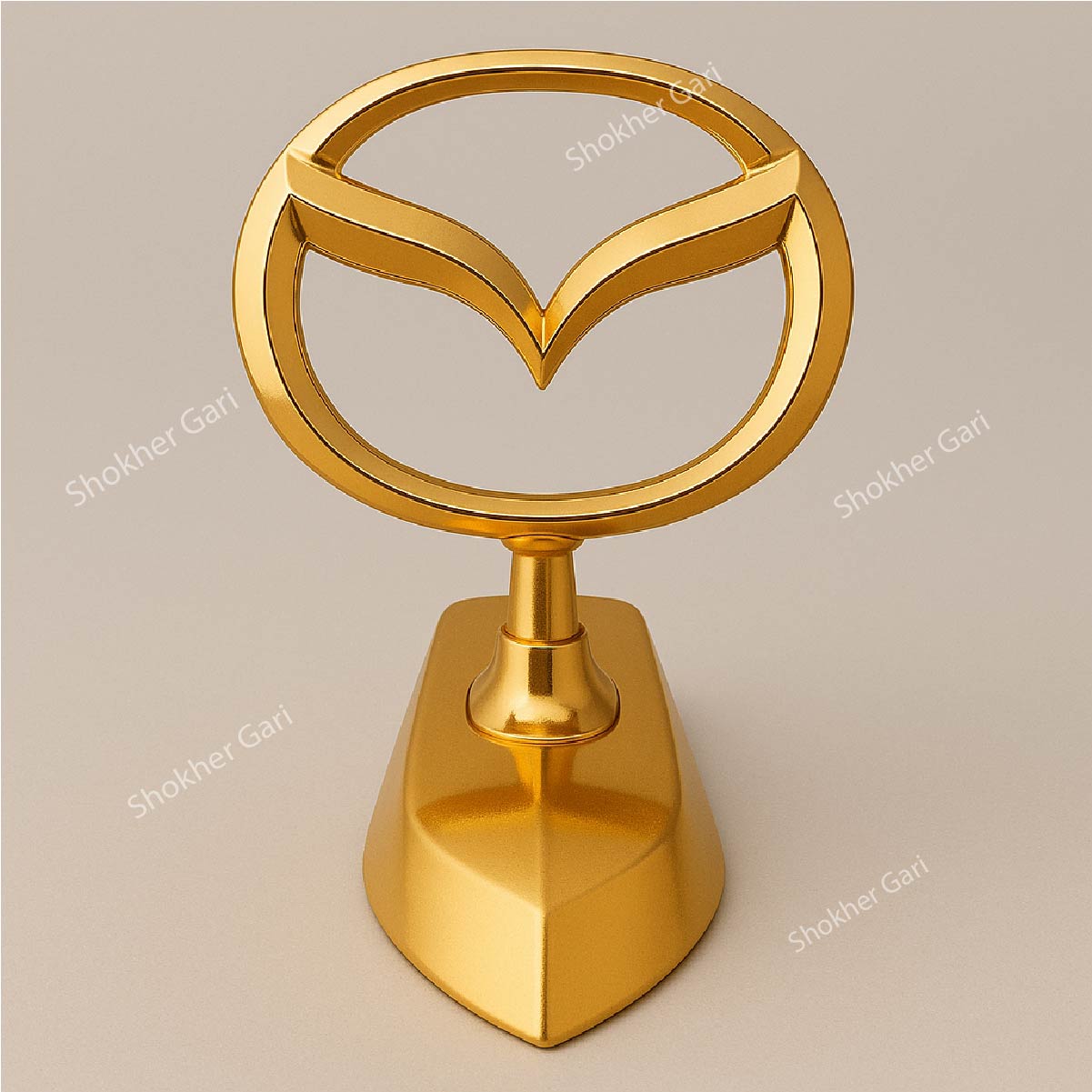 Car Golden Metal Front Hood Bonnet Logo image 1