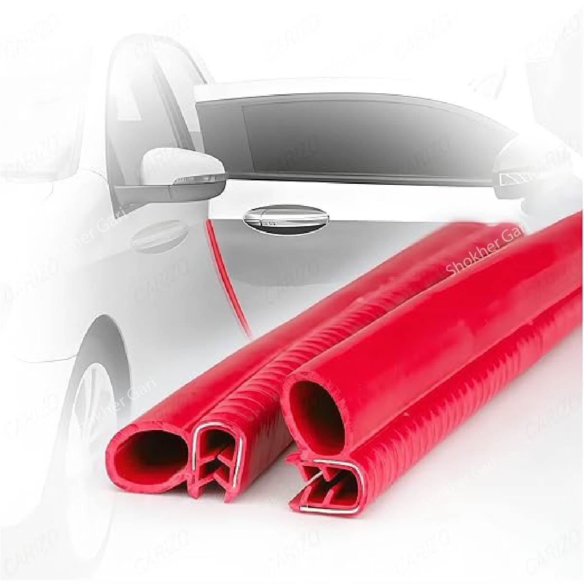 Car Long Door Guard Buffer Protector 25cm 4pcs image 0