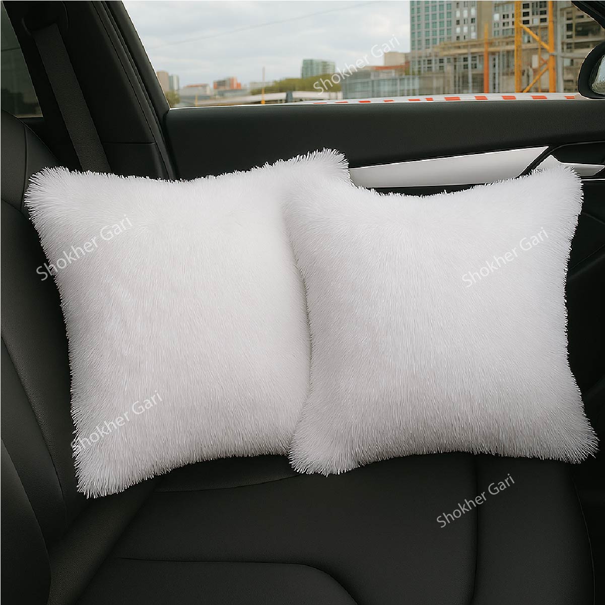 2Pcs set Fur Soft Cushion Cover pillow 43x43cm image 0