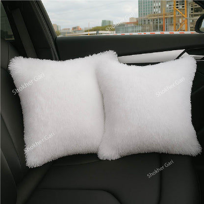 2Pcs set Fur Soft Cushion Cover pillow 43x43cm image 0