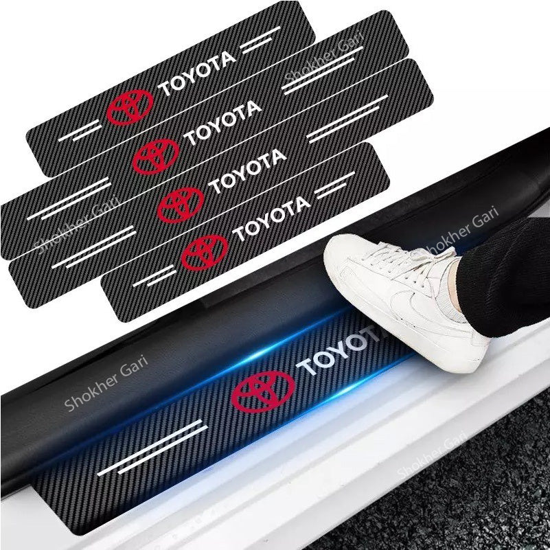 Carbon Fiber Car Door Sill Sticker Protector 4pcs Set (Copy) - Toyota image