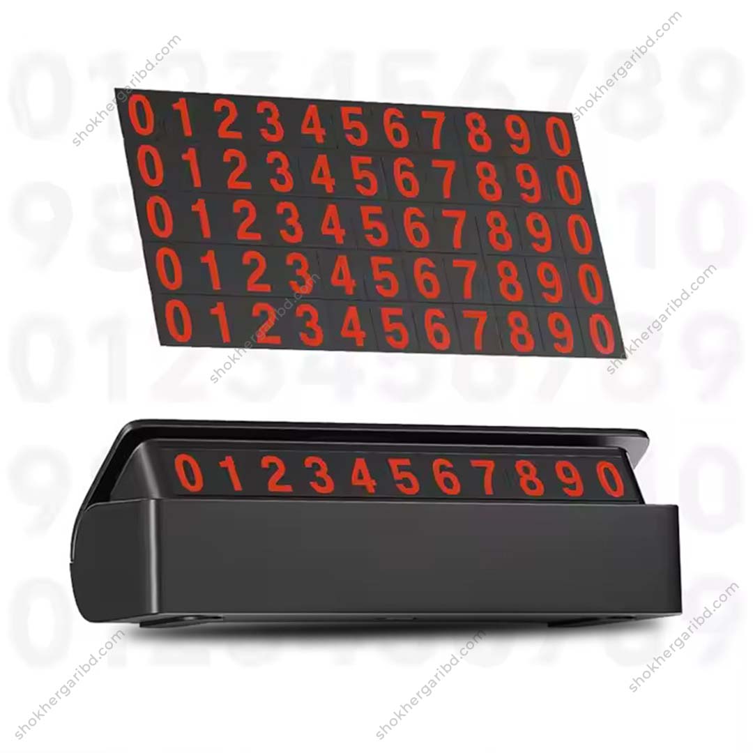 Temporary Parking Card Plastic Body Mobile Number Holder image 6