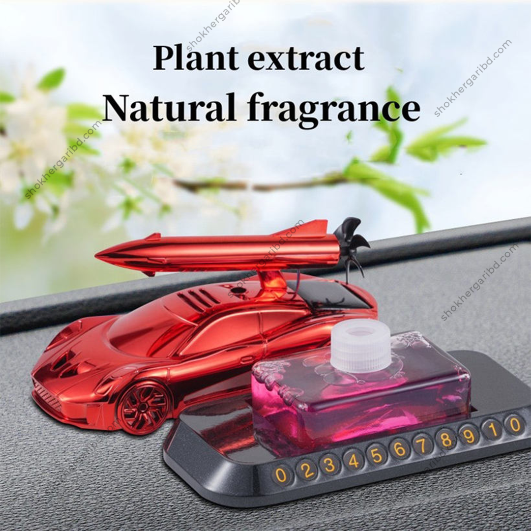 Car Rocket Style Solar perfume with Mobile Number image 1