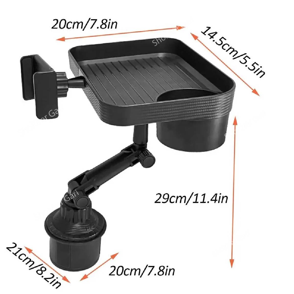Car Tray Table With Phone Holder 360 Rotation
