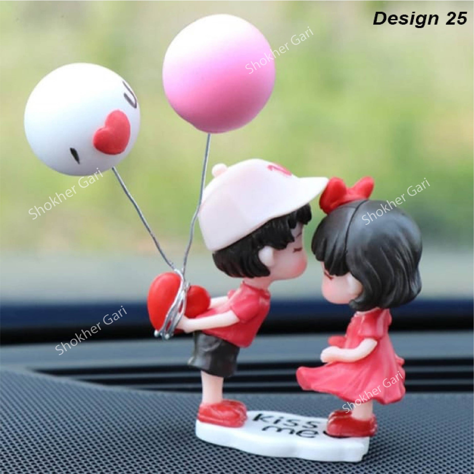 Car Dashboard Showpiece Cute Cartoon Couple Action Doll Balloon - 25 image