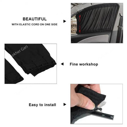 2pcs Universal Fit Car Side Window Privacy Sunshade image 3
