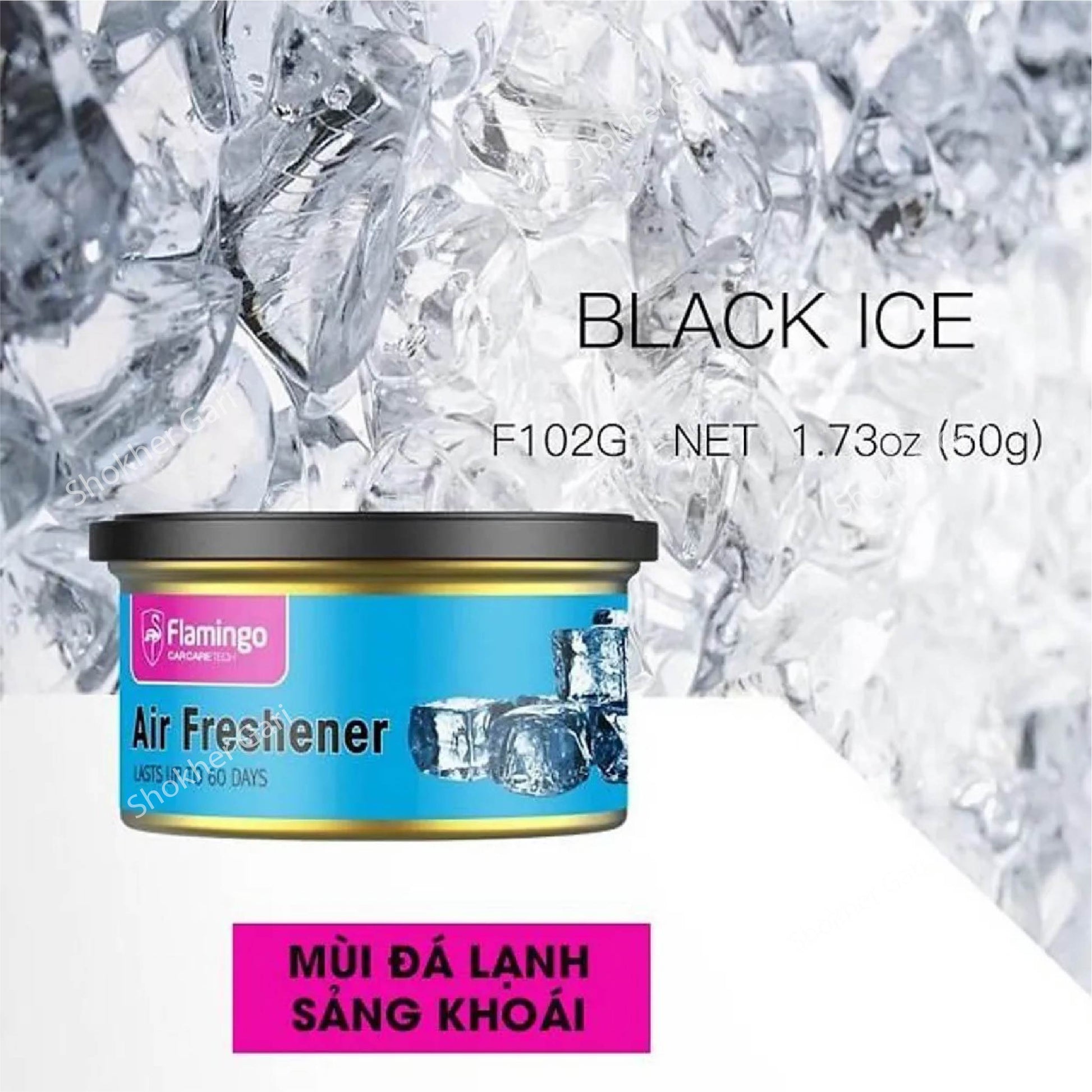 Flamingo Organic Air Freshener Gel 50g - Black Ice image