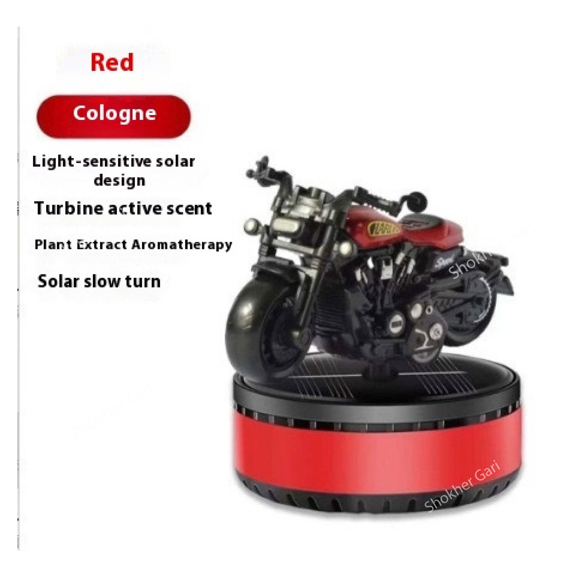 Harley Davidson Motorcycle-Shaped Car Solar Perfume - Red image