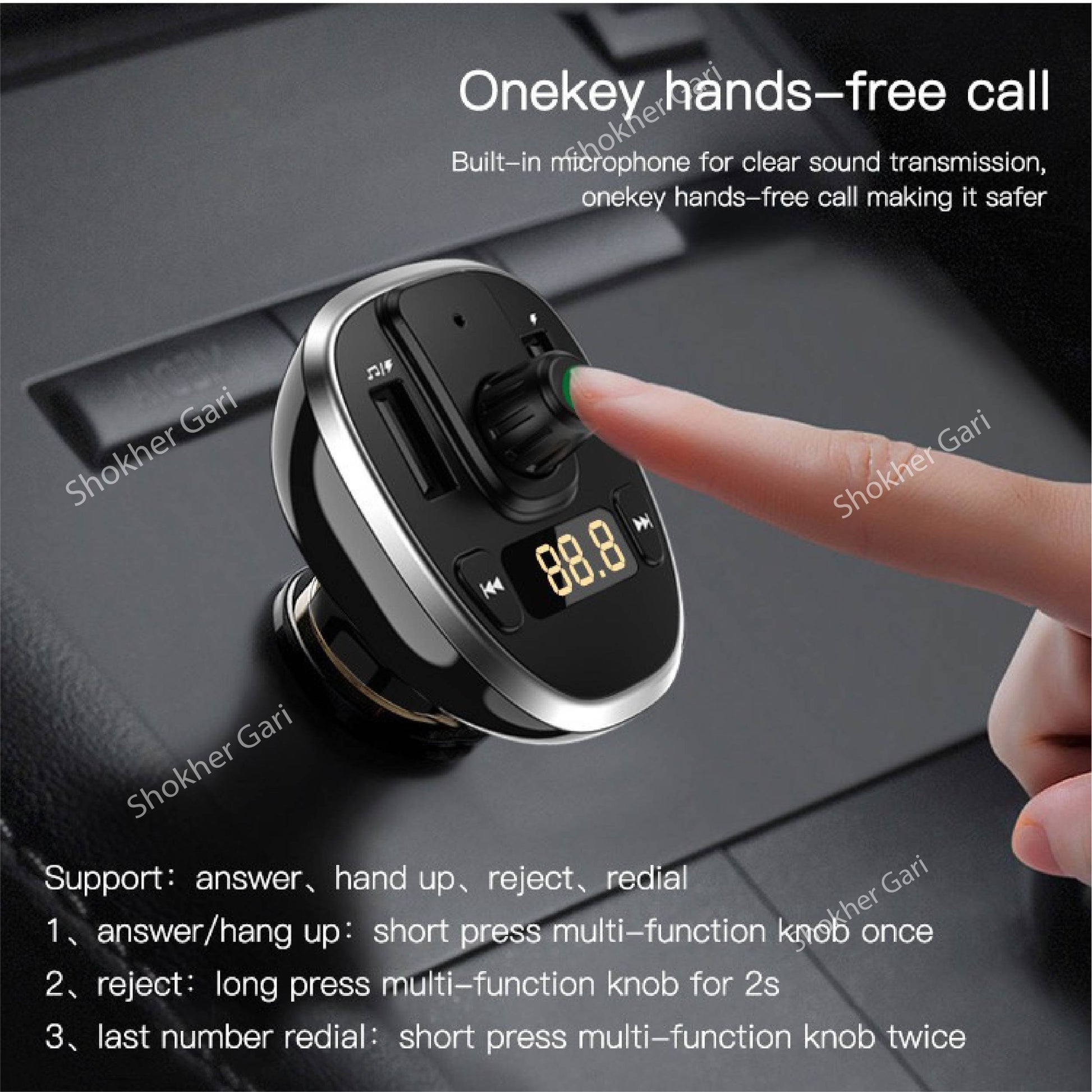 Yesido FM Transmitter Car Charger (Y39) image 1