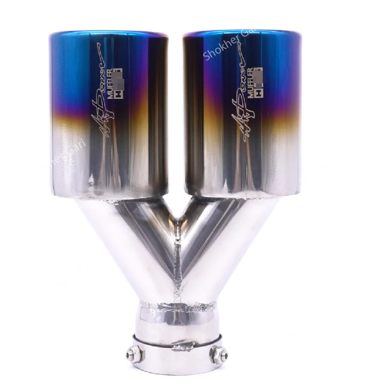 Exhaust Muffler Cap Stainless Steel 2 hole-5 (030HKS) image 2