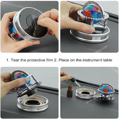 World Map Car Solar Perfume image 5