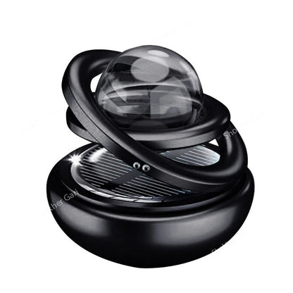Double Ring Solar Car Perfume with Ball- Showpiece and Perfume image 2