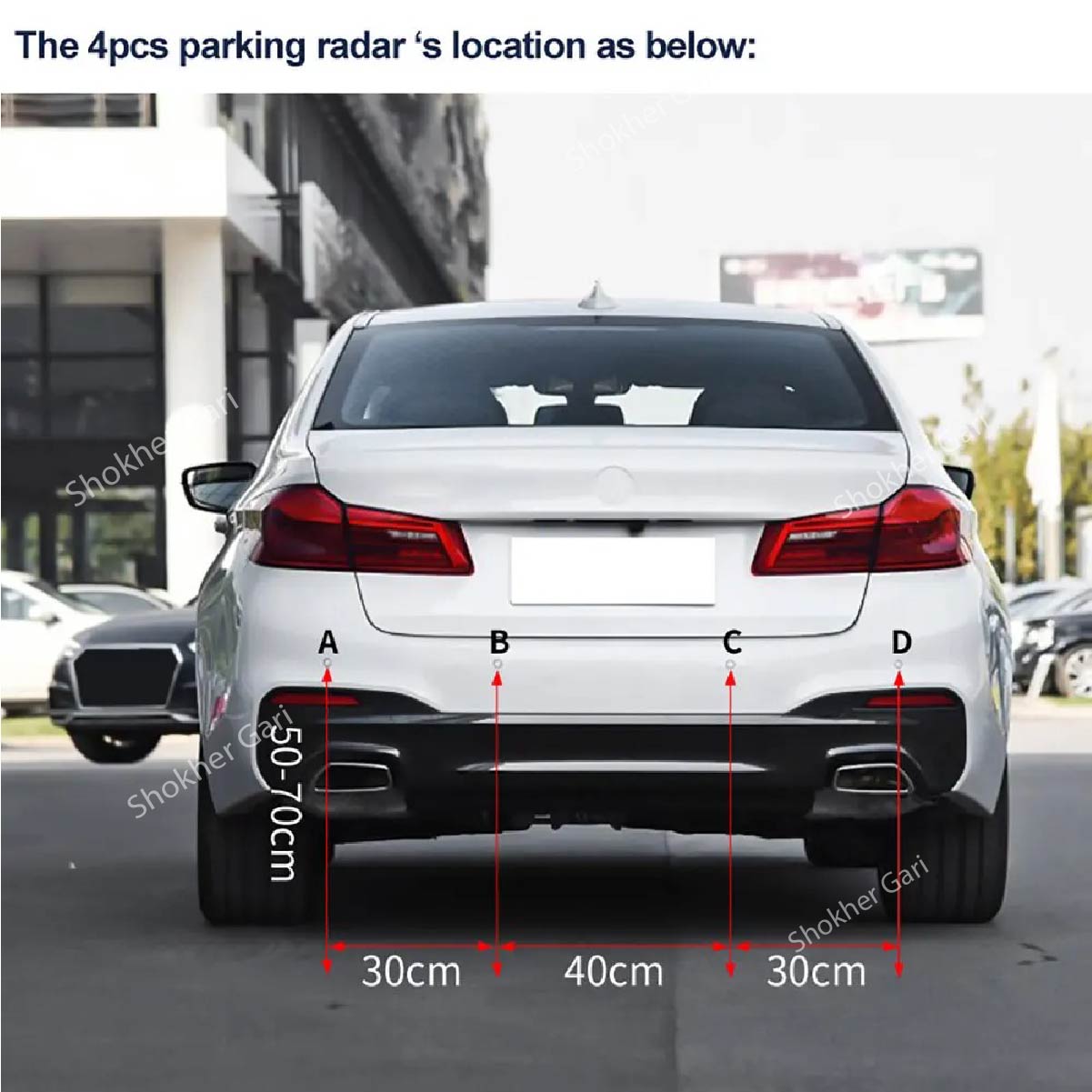 Car Parking Sensor System with 4 Sensors image 2