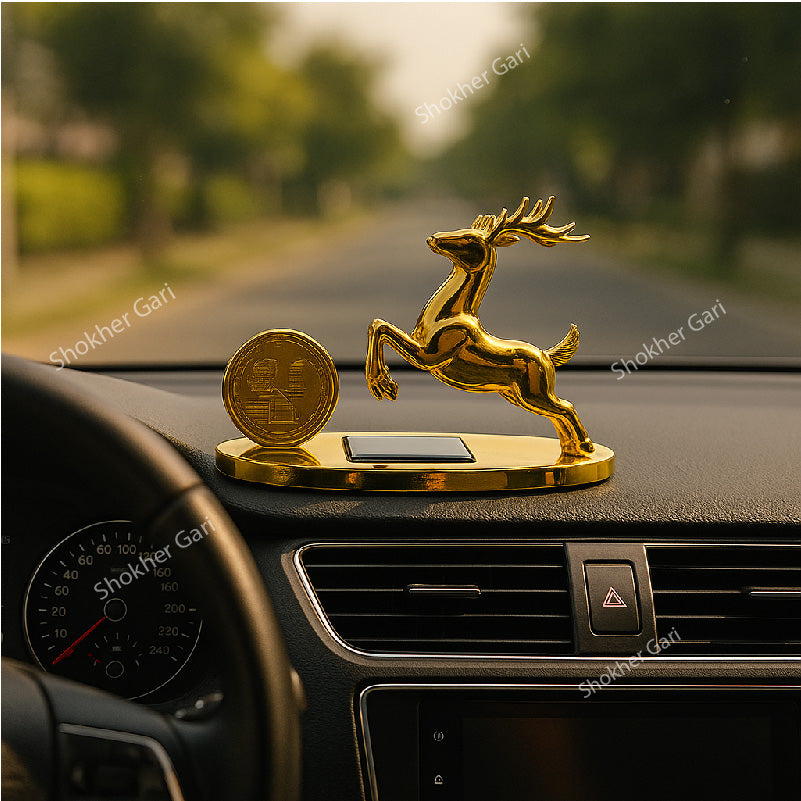 Solar Rotating Deer Showpiece With Perfume image 2