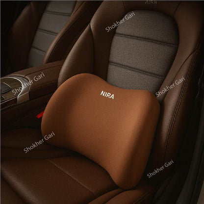 NIRACP Car Lumber Back Support Pillow Memory Foam - Coffee image