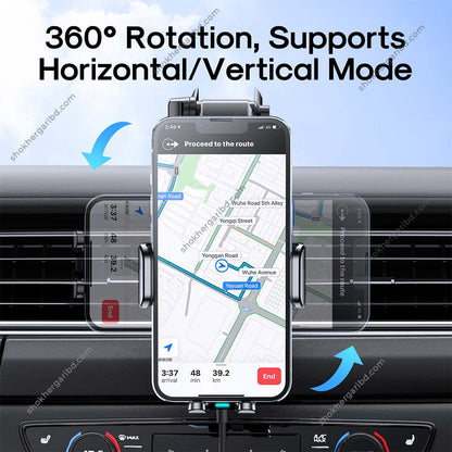 JOYROOM JR-ZS245 Car Dashboard 15W Wireless Charger Phone Holder(Black) image 2
