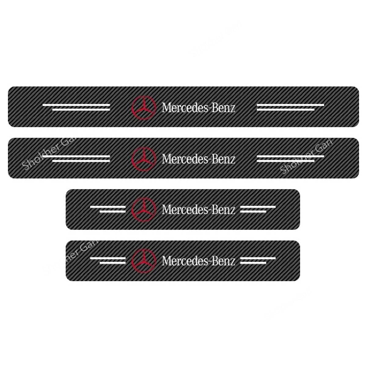 Carbon Fiber Car Door Sill Sticker Protector 4pcs Set image 16