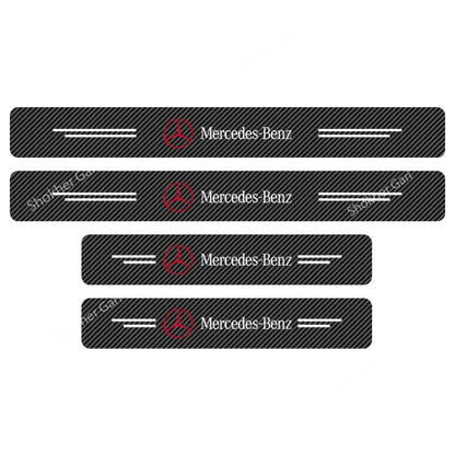 Carbon Fiber Car Door Sill Sticker Protector 4pcs Set image 16