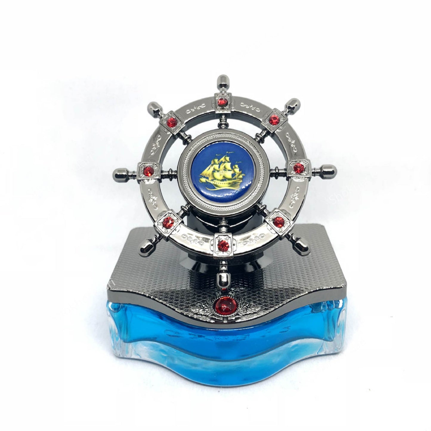 Ship Steering Shape Car Air Freshener - Ocean image