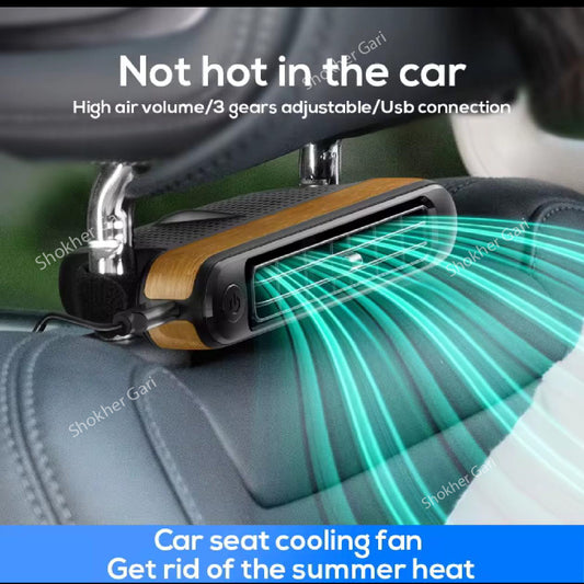 1 Pcs Intelligent 3-Speed Adjustable Interior Rear Headrest Cooling Fan image 0