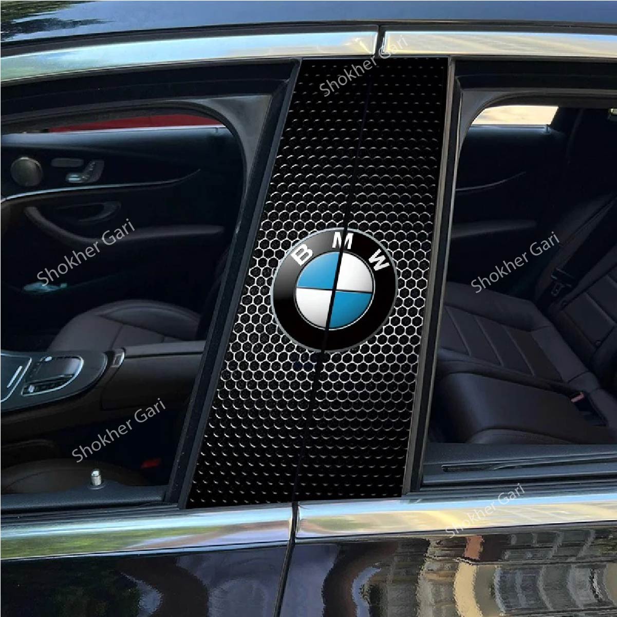 2 Pcs set Car Door Center Pillar Sticker image 3