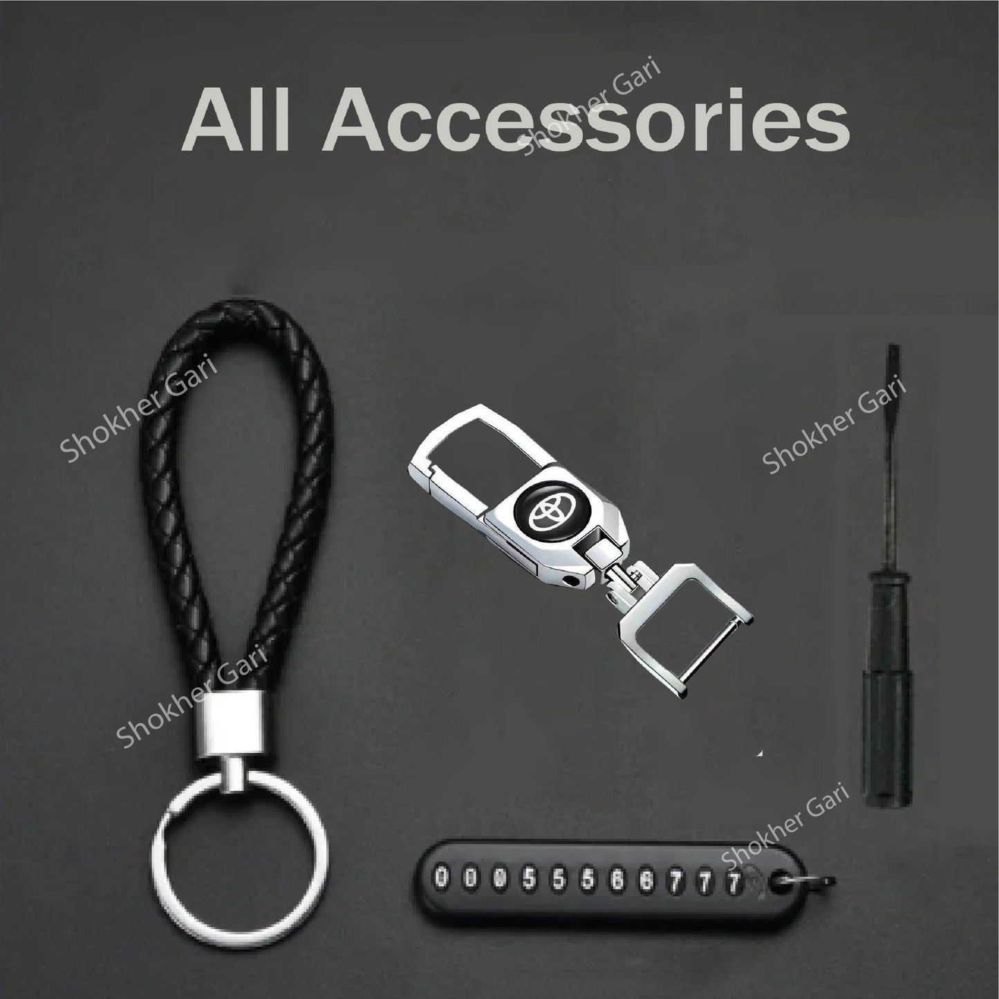 1pcs Mobile Number with KeyRing Toyota &amp; TRD image 5