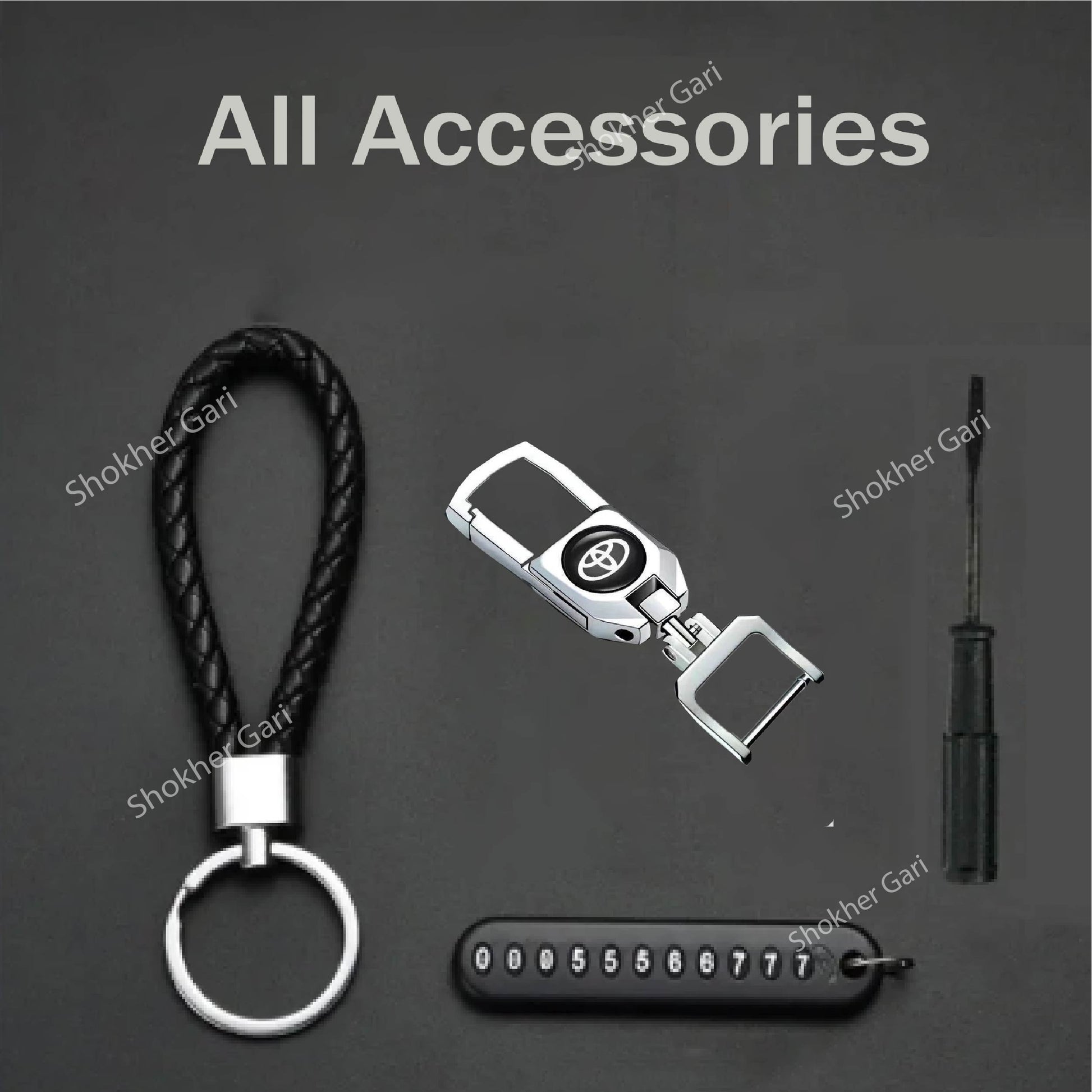 1pcs Mobile Number with KeyRing Toyota &amp; TRD image 5