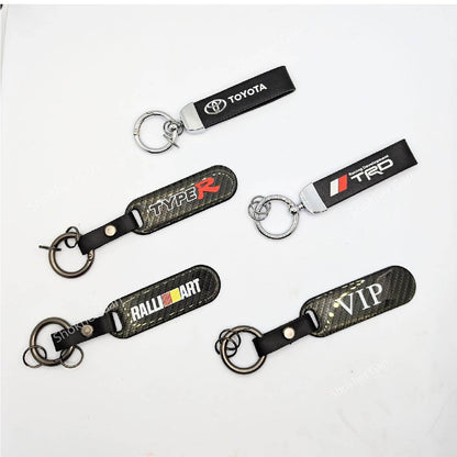 Simple Design Carbon Car Keyring image 1